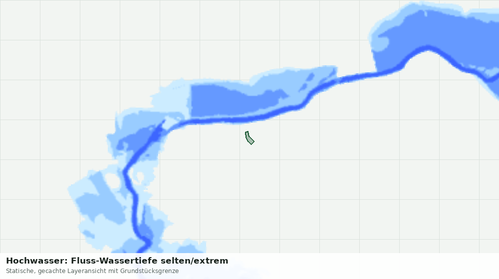 Statische Kartenansicht: Hochwasser: Fluss-Wassertiefe selten/extrem