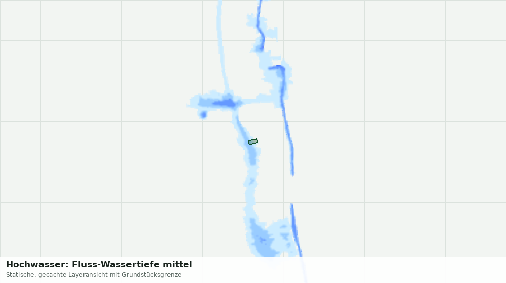 Statische Kartenansicht: Hochwasser: Fluss-Wassertiefe mittel