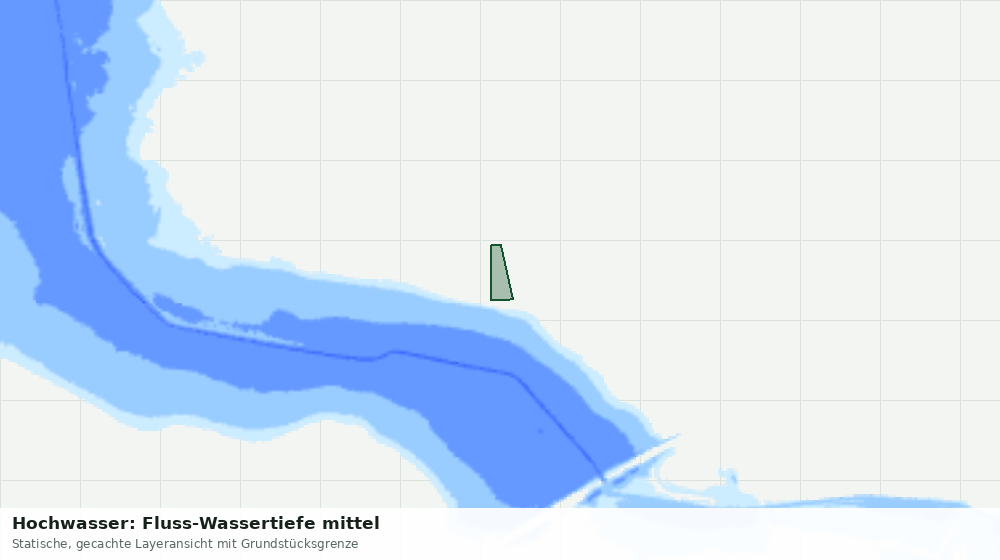 Statische Kartenansicht: Hochwasser: Fluss-Wassertiefe mittel
