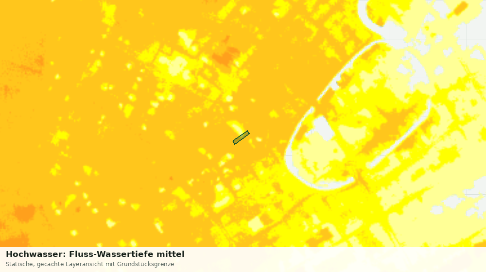Statische Kartenansicht: Hochwasser: Fluss-Wassertiefe mittel