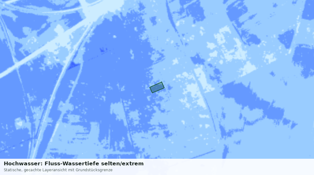 Statische Kartenansicht: Hochwasser: Fluss-Wassertiefe selten/extrem