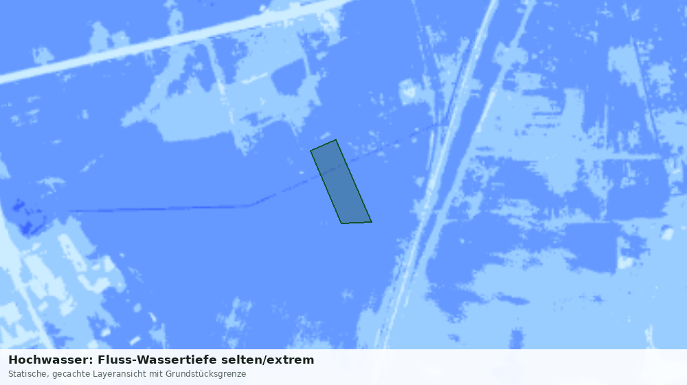 Statische Kartenansicht: Hochwasser: Fluss-Wassertiefe selten/extrem