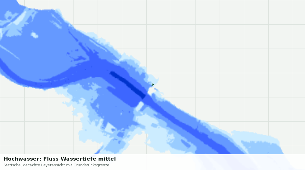 Statische Kartenansicht: Hochwasser: Fluss-Wassertiefe mittel