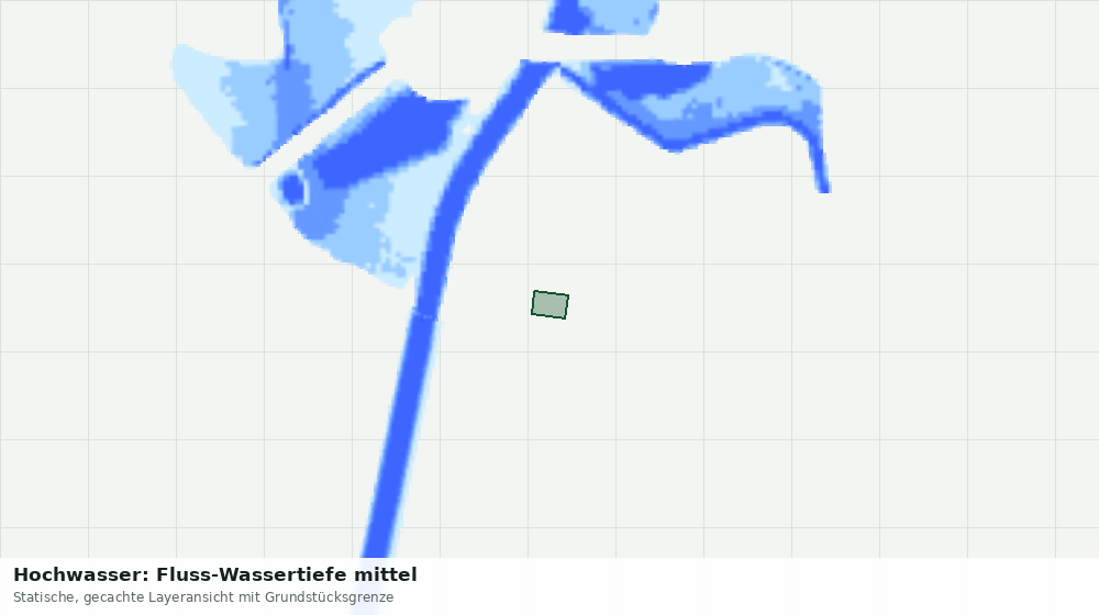Statische Kartenansicht: Hochwasser: Fluss-Wassertiefe mittel