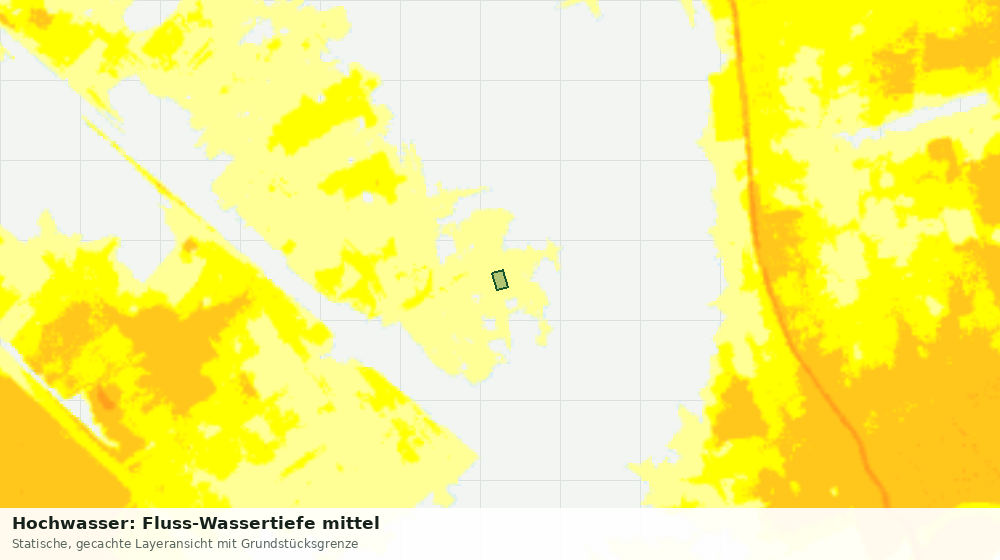 Statische Kartenansicht: Hochwasser: Fluss-Wassertiefe mittel