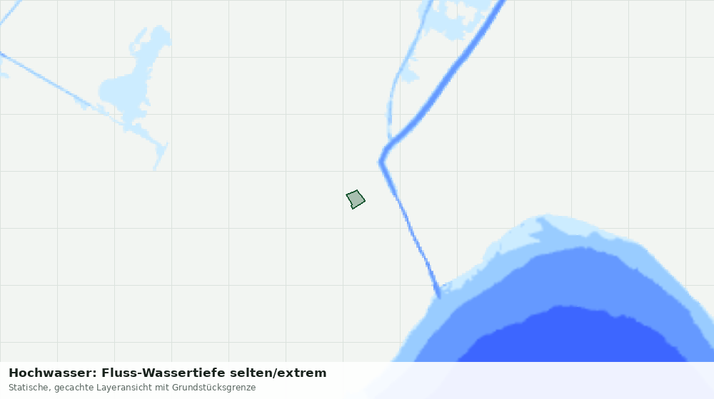 Statische Kartenansicht: Hochwasser: Fluss-Wassertiefe selten/extrem