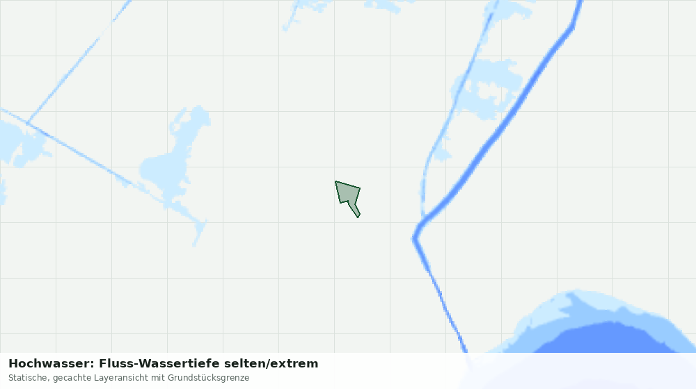 Statische Kartenansicht: Hochwasser: Fluss-Wassertiefe selten/extrem