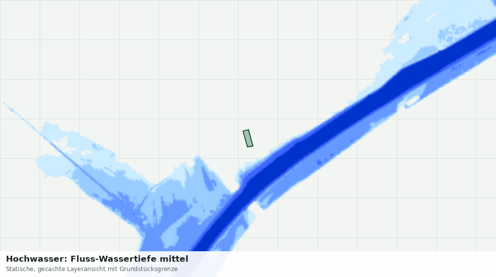Statische Kartenansicht: Hochwasser: Fluss-Wassertiefe mittel
