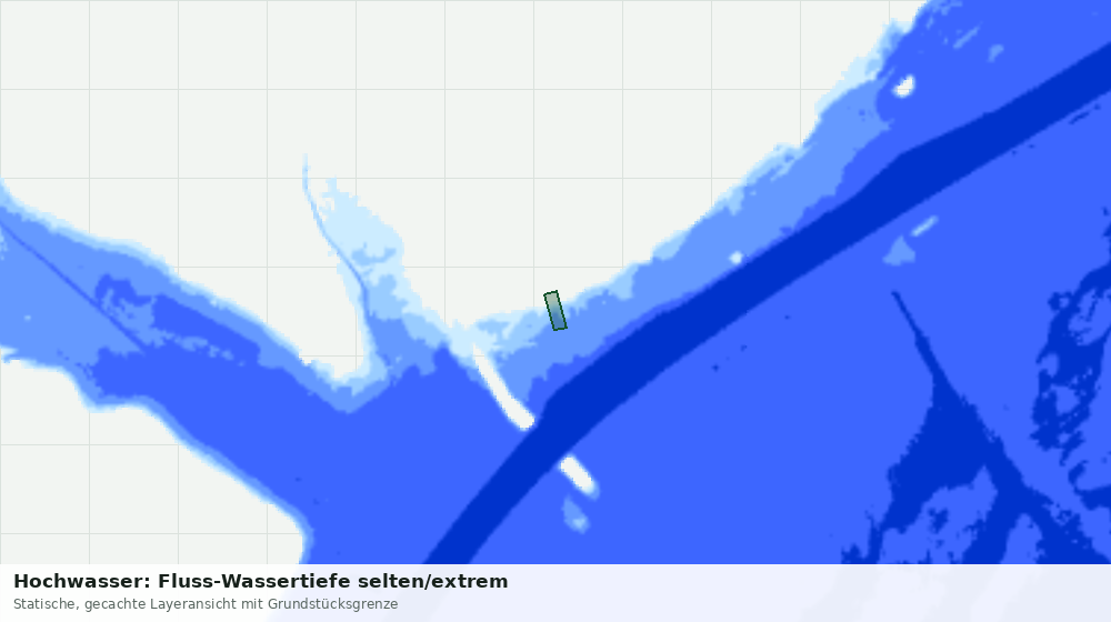 Statische Kartenansicht: Hochwasser: Fluss-Wassertiefe selten/extrem