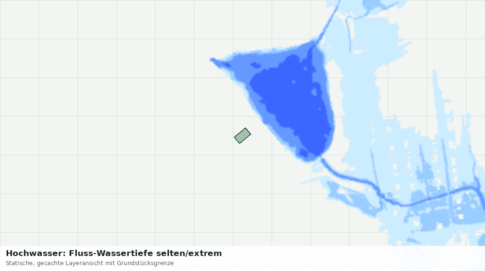 Statische Kartenansicht: Hochwasser: Fluss-Wassertiefe selten/extrem