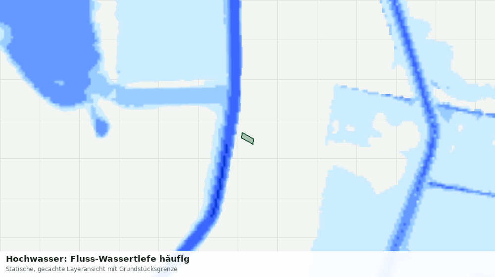 Statische Kartenansicht: Hochwasser: Fluss-Wassertiefe häufig