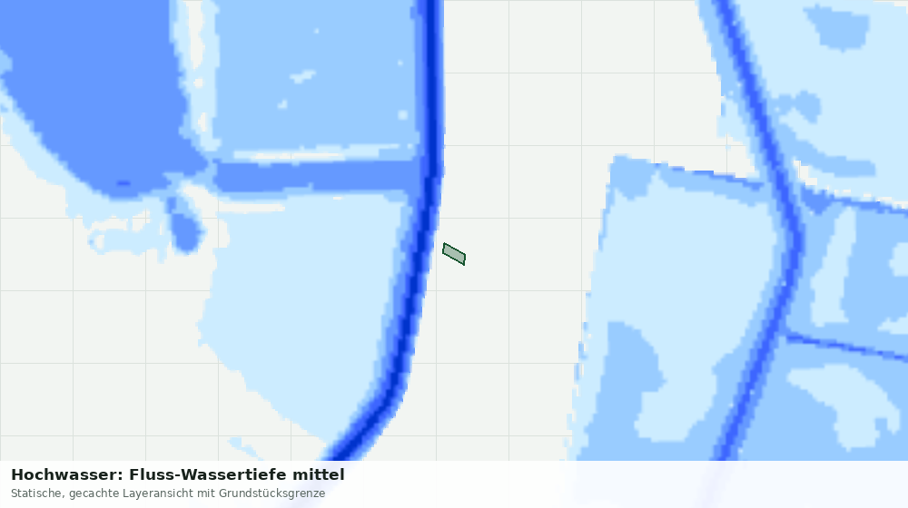 Statische Kartenansicht: Hochwasser: Fluss-Wassertiefe mittel