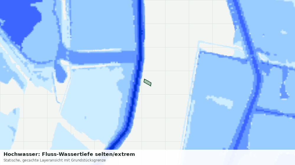 Statische Kartenansicht: Hochwasser: Fluss-Wassertiefe selten/extrem