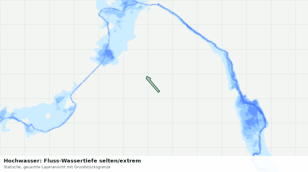Statische Kartenansicht: Hochwasser: Fluss-Wassertiefe selten/extrem