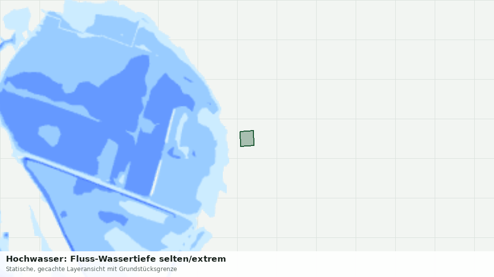 Statische Kartenansicht: Hochwasser: Fluss-Wassertiefe selten/extrem