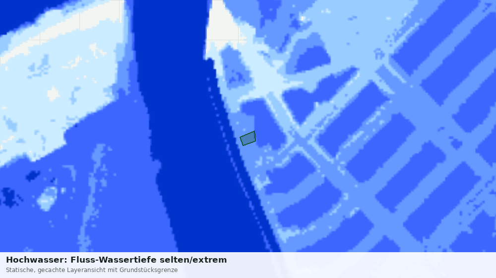Statische Kartenansicht: Hochwasser: Fluss-Wassertiefe selten/extrem