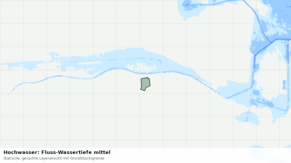 Statische Kartenansicht: Hochwasser: Fluss-Wassertiefe mittel