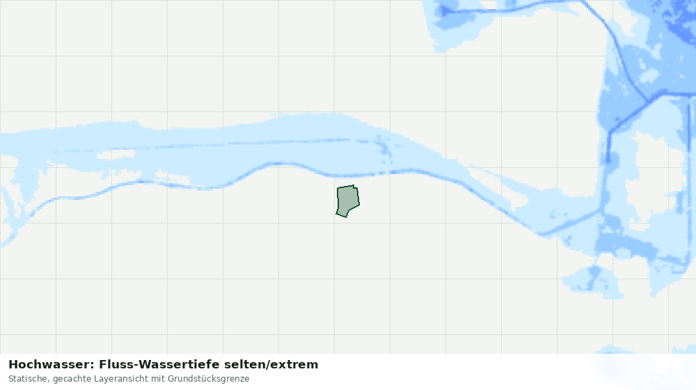 Statische Kartenansicht: Hochwasser: Fluss-Wassertiefe selten/extrem