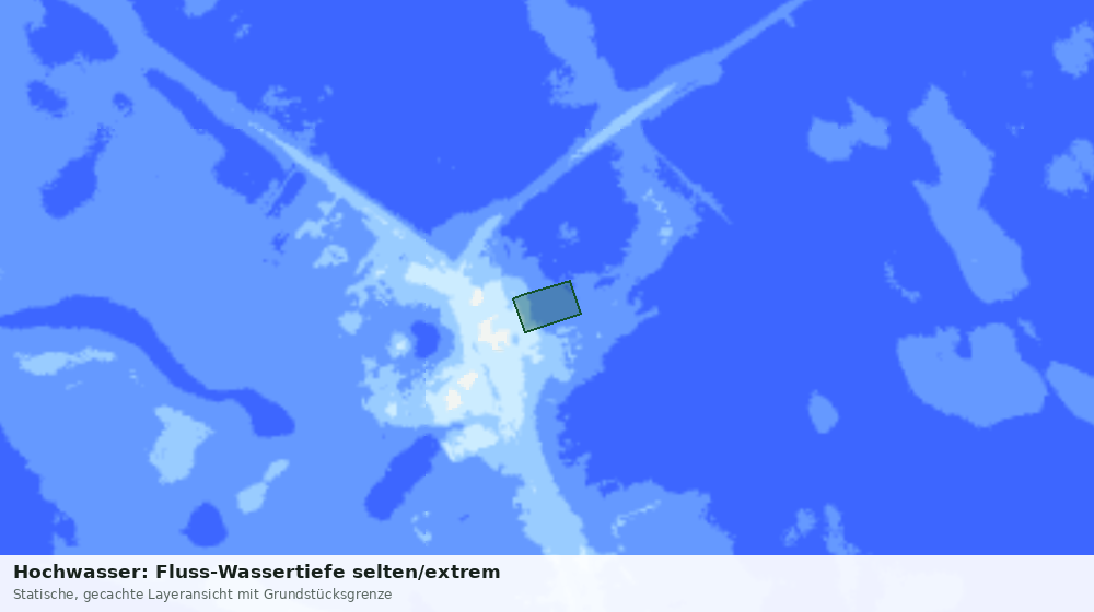 Statische Kartenansicht: Hochwasser: Fluss-Wassertiefe selten/extrem