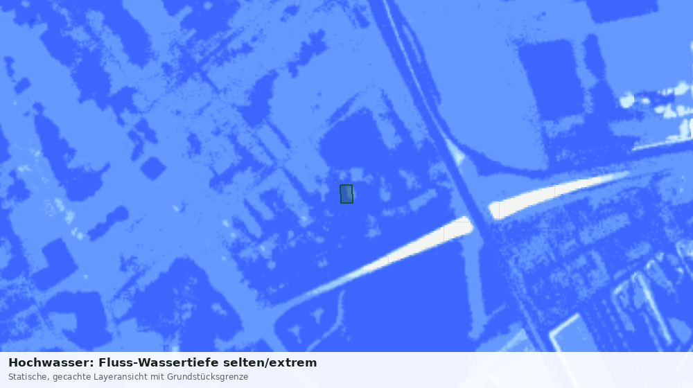 Statische Kartenansicht: Hochwasser: Fluss-Wassertiefe selten/extrem