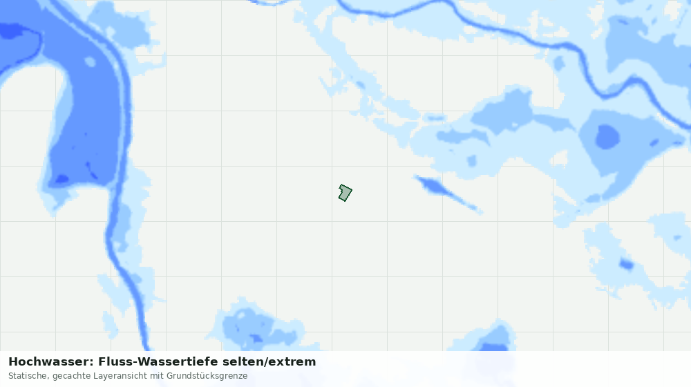 Statische Kartenansicht: Hochwasser: Fluss-Wassertiefe selten/extrem