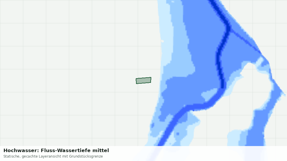 Statische Kartenansicht: Hochwasser: Fluss-Wassertiefe mittel