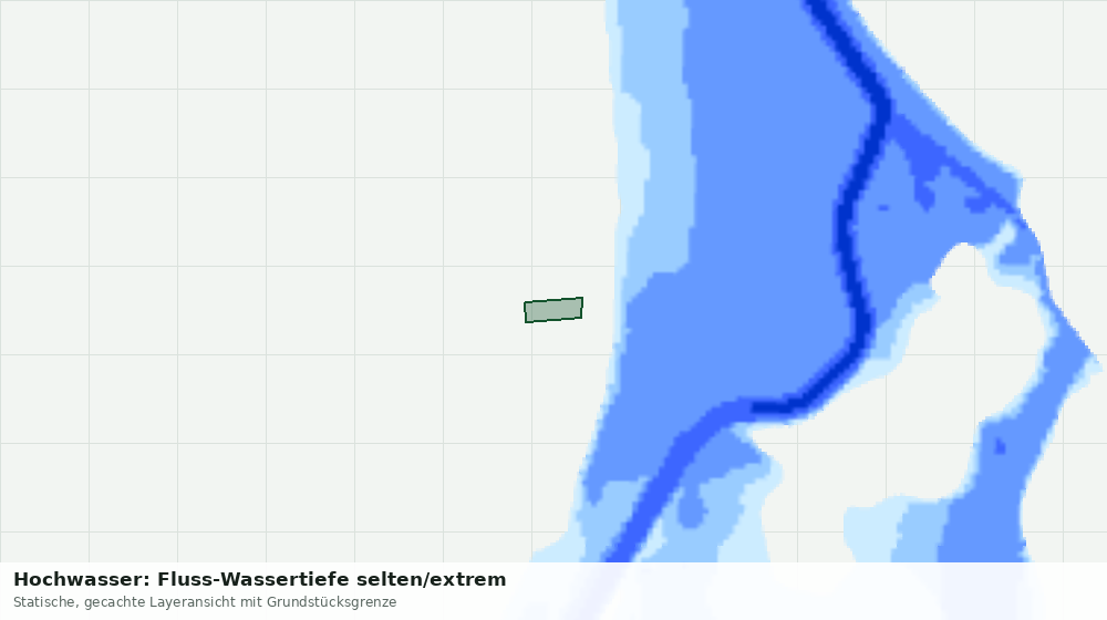 Statische Kartenansicht: Hochwasser: Fluss-Wassertiefe selten/extrem