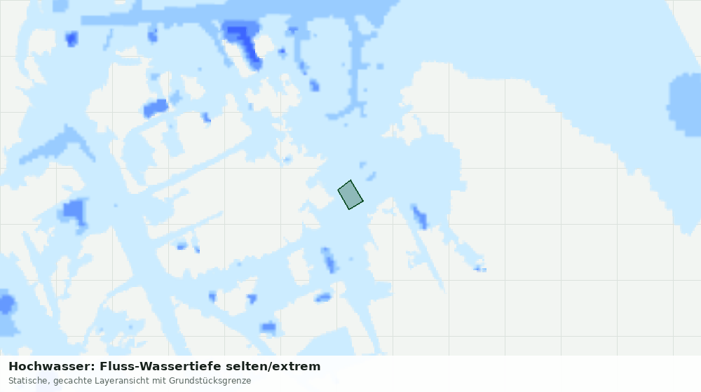 Statische Kartenansicht: Hochwasser: Fluss-Wassertiefe selten/extrem