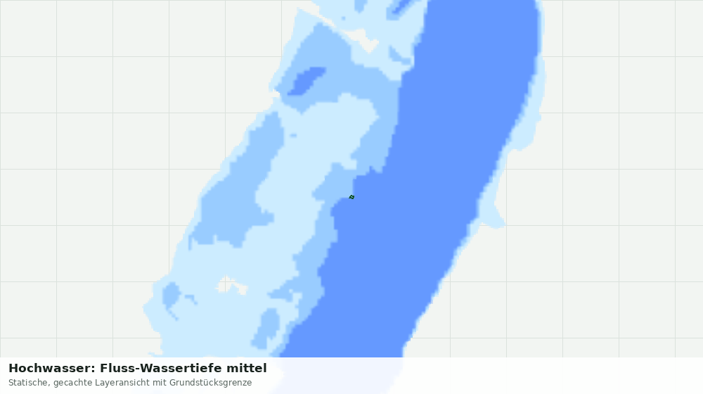 Statische Kartenansicht: Hochwasser: Fluss-Wassertiefe mittel