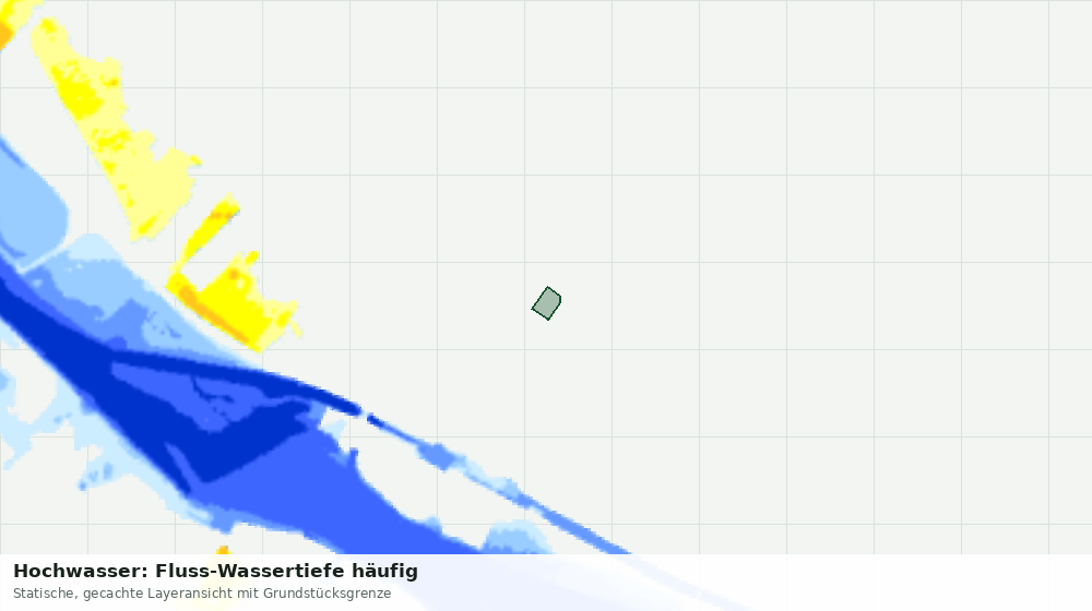 Statische Kartenansicht: Hochwasser: Fluss-Wassertiefe häufig