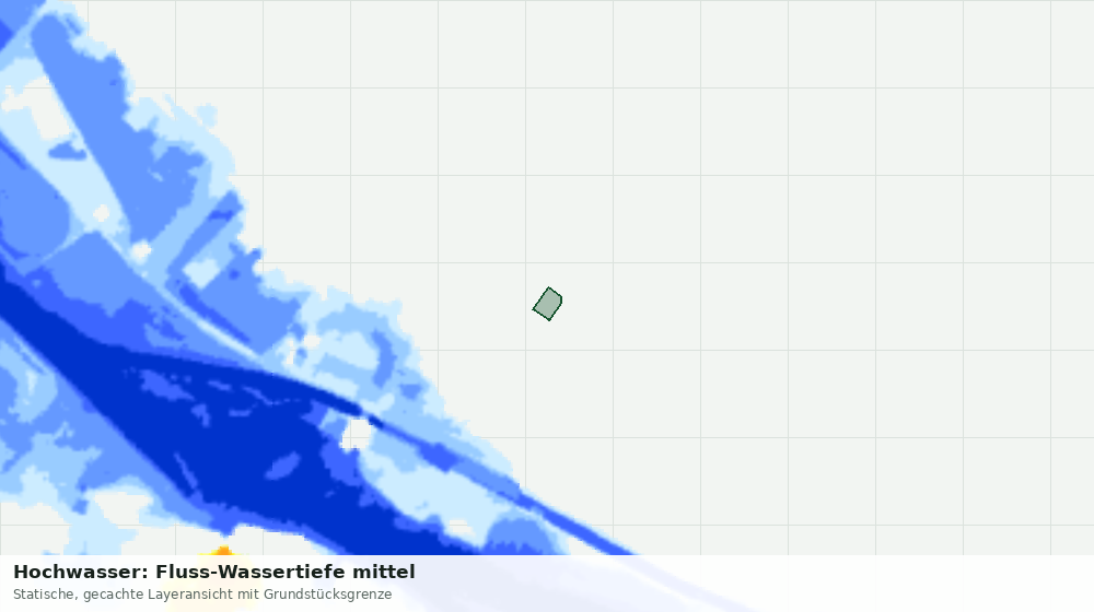 Statische Kartenansicht: Hochwasser: Fluss-Wassertiefe mittel