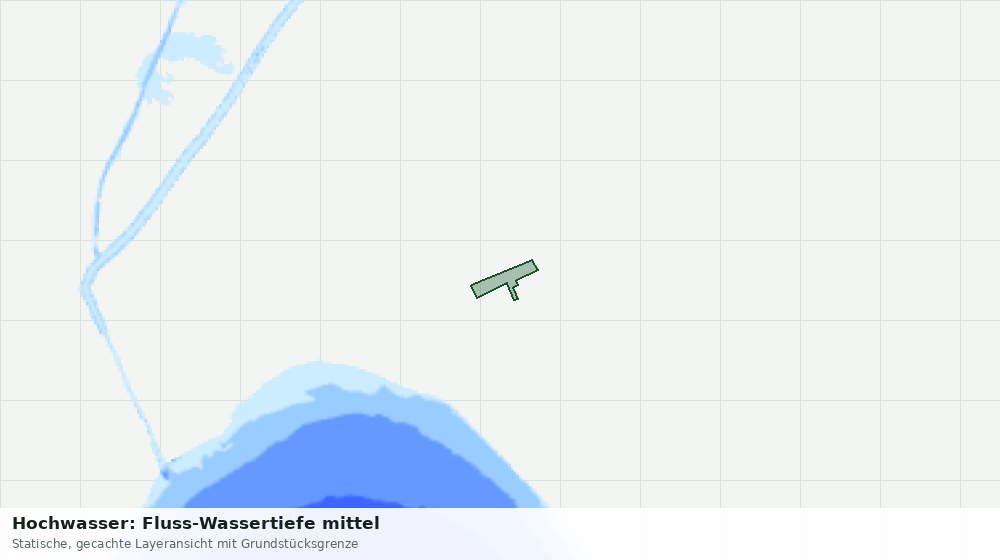 Statische Kartenansicht: Hochwasser: Fluss-Wassertiefe mittel
