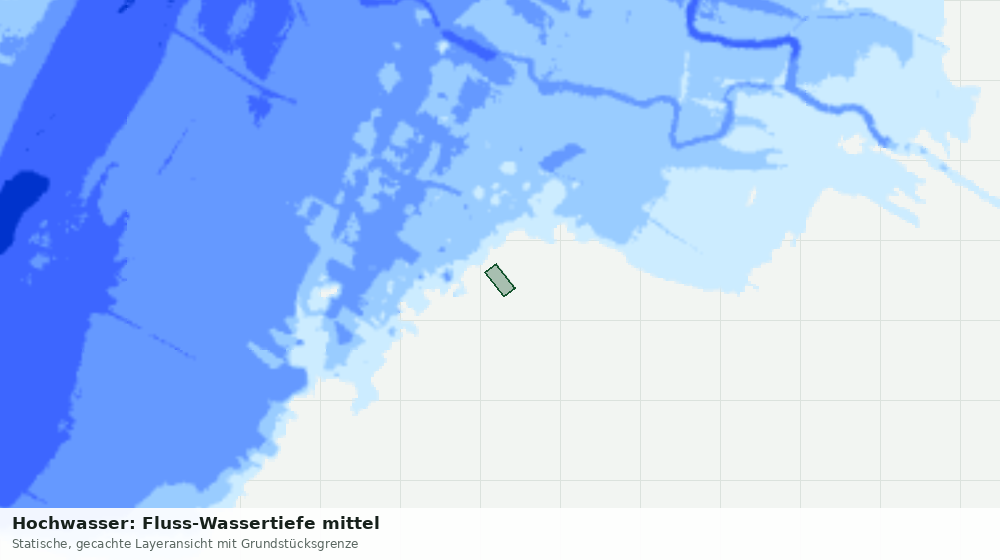 Statische Kartenansicht: Hochwasser: Fluss-Wassertiefe mittel