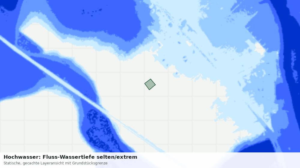 Statische Kartenansicht: Hochwasser: Fluss-Wassertiefe selten/extrem