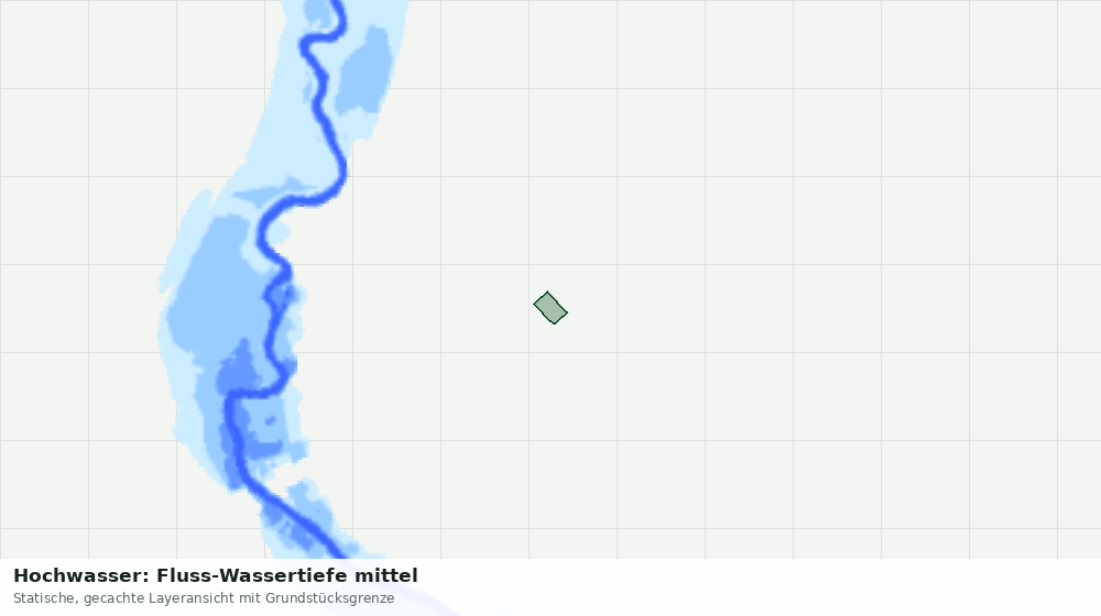 Statische Kartenansicht: Hochwasser: Fluss-Wassertiefe mittel