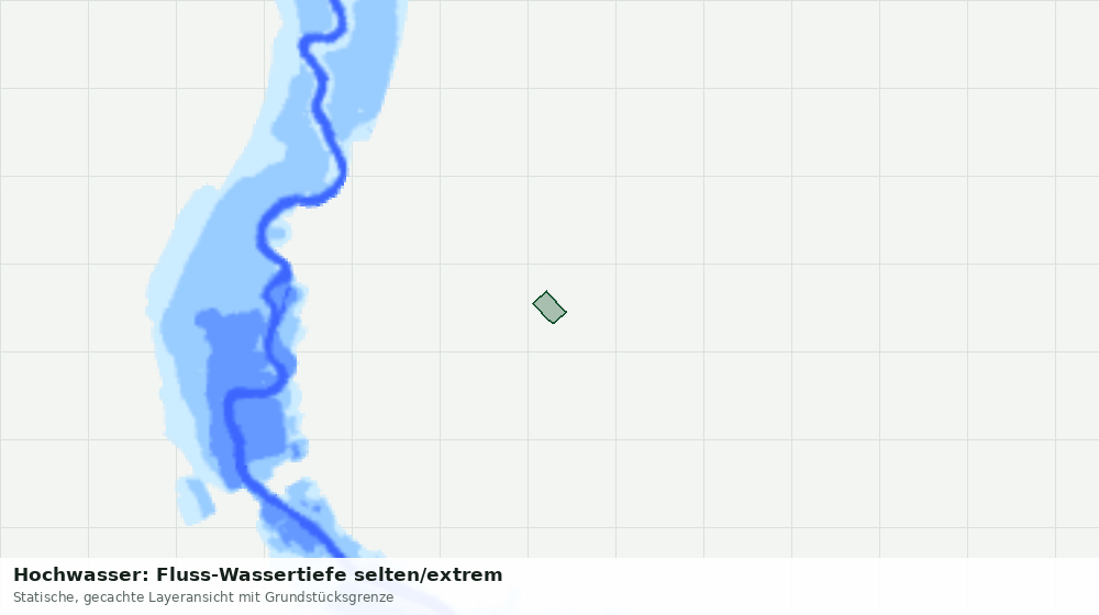 Statische Kartenansicht: Hochwasser: Fluss-Wassertiefe selten/extrem