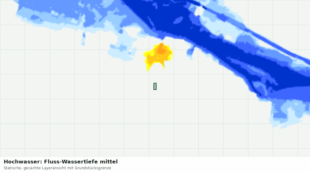 Statische Kartenansicht: Hochwasser: Fluss-Wassertiefe mittel