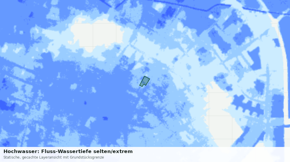 Statische Kartenansicht: Hochwasser: Fluss-Wassertiefe selten/extrem