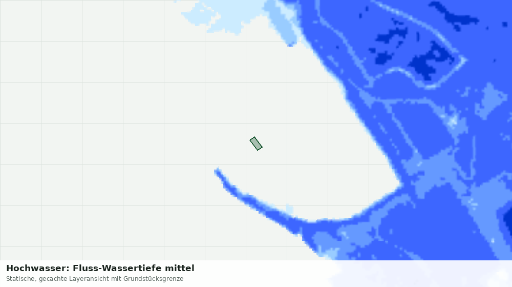 Statische Kartenansicht: Hochwasser: Fluss-Wassertiefe mittel