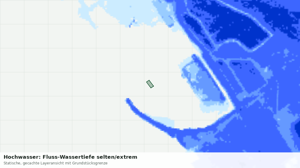 Statische Kartenansicht: Hochwasser: Fluss-Wassertiefe selten/extrem