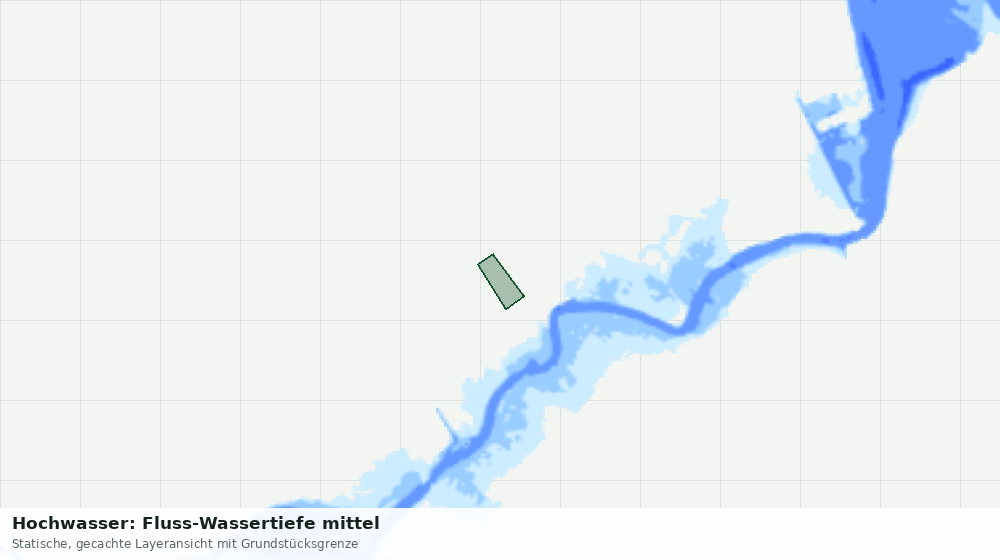 Statische Kartenansicht: Hochwasser: Fluss-Wassertiefe mittel