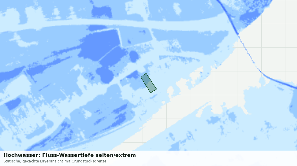 Statische Kartenansicht: Hochwasser: Fluss-Wassertiefe selten/extrem