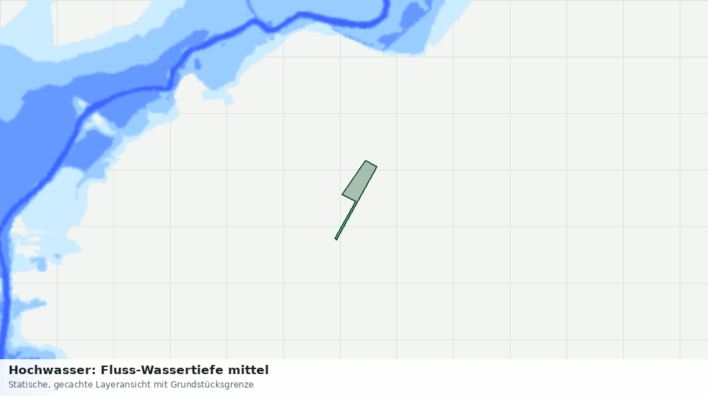Statische Kartenansicht: Hochwasser: Fluss-Wassertiefe mittel