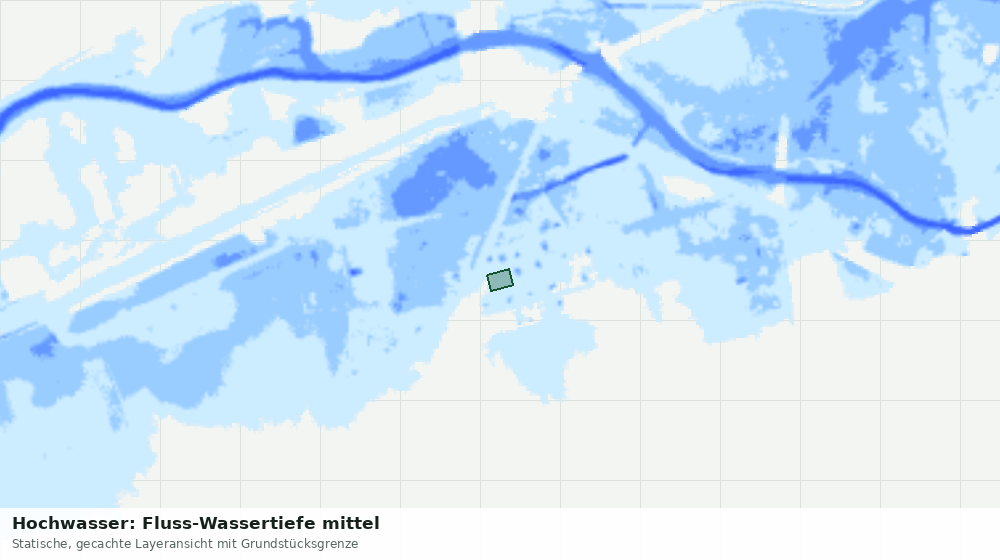 Statische Kartenansicht: Hochwasser: Fluss-Wassertiefe mittel