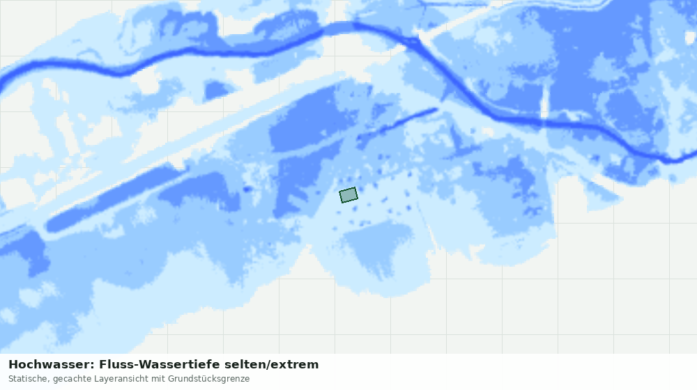 Statische Kartenansicht: Hochwasser: Fluss-Wassertiefe selten/extrem