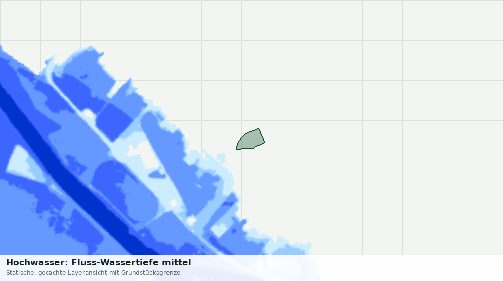 Statische Kartenansicht: Hochwasser: Fluss-Wassertiefe mittel