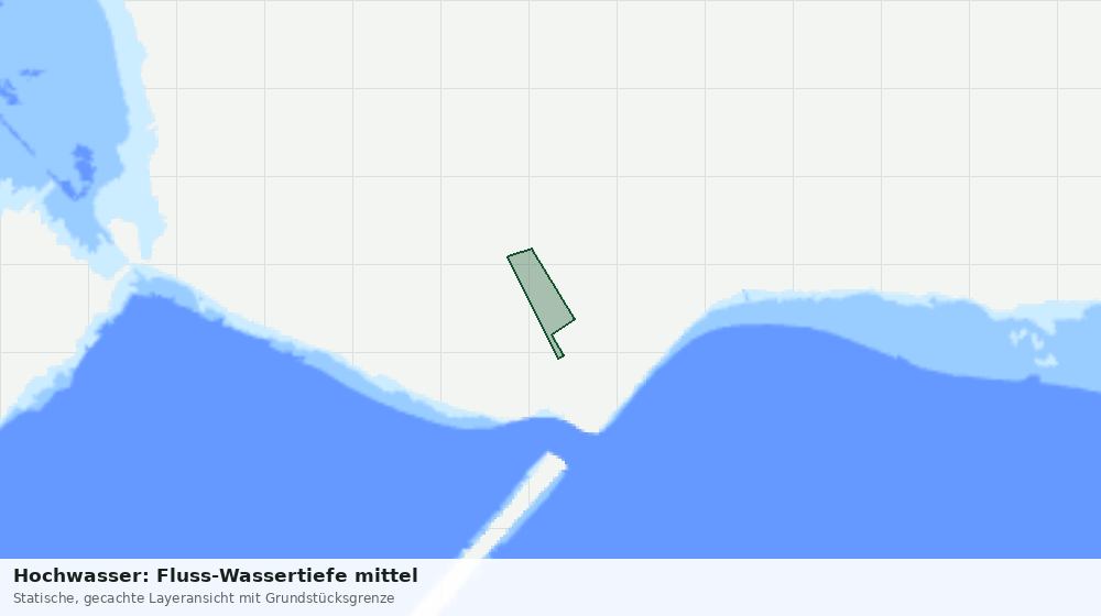 Statische Kartenansicht: Hochwasser: Fluss-Wassertiefe mittel