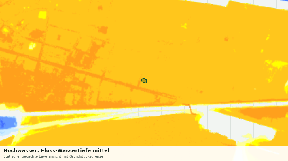 Statische Kartenansicht: Hochwasser: Fluss-Wassertiefe mittel