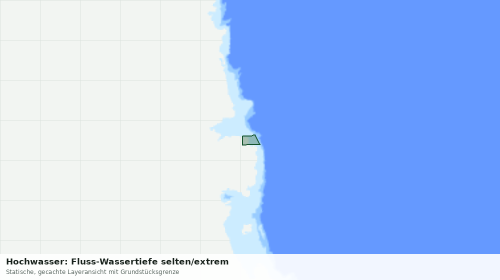 Statische Kartenansicht: Hochwasser: Fluss-Wassertiefe selten/extrem