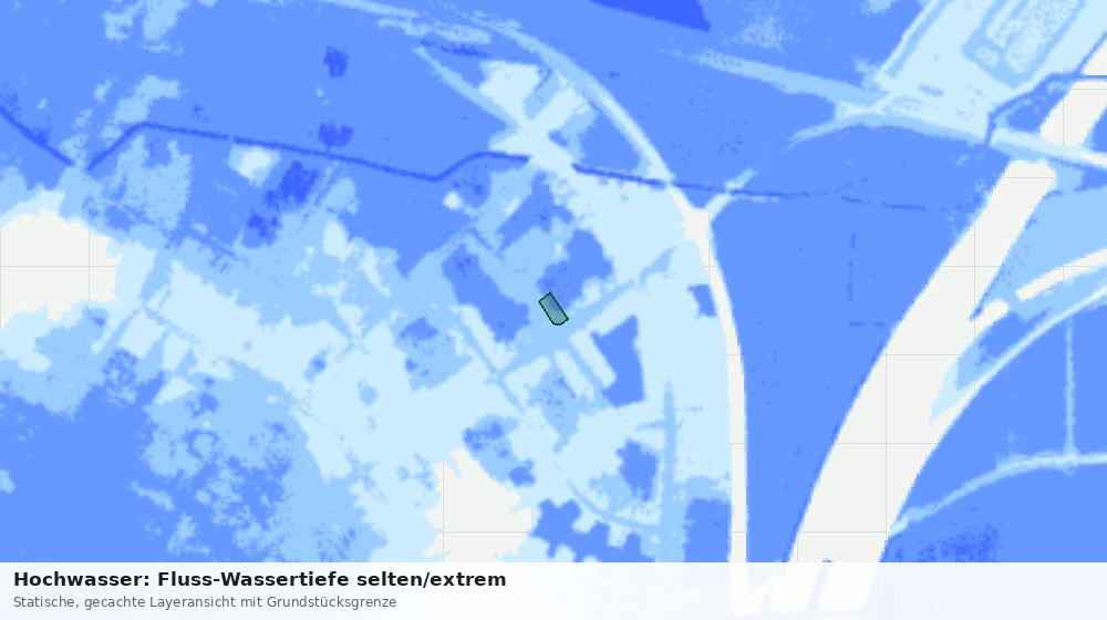 Statische Kartenansicht: Hochwasser: Fluss-Wassertiefe selten/extrem